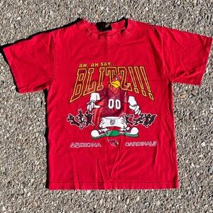 Arizona Cardinals Looney Tunes Foghorn Leghorn Vtg 1994 NFL Tee Youth Size (M)